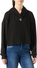 Image of Calvin Klein Jeans Women's Ck Rib Hoodie Hooded Sweatshirt