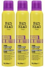 Image of 3 TIGI BED HEAD BIGGER THE BETTER VOLUME FOAM SHAMPOO FOR LIMP FLAT HAIR 200ml