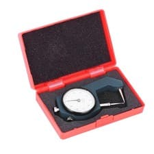 Image of Dial Thickness Gauge Curved Tip Head 0-10mm Range 0.1mm Resolution Round