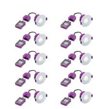 Image of KnightsBridge SPKEVFS10 5-7W Fire Rated LED Dim downlight White IP65 CCT 10 PK