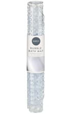 Image of White Bubble Bath Mat Non-Slip Shower Mat Suction Grip Cushioned