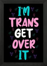Image of Im Trans Get Over It Framed Wall Art Poster Canvas Print Picture
