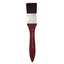 Image of Artway Flat Brush 1.5" - Wooden Handle - Nylon Bristles