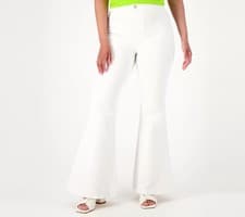 Image of Studio Park x Vanessa Herring Tall White Denim Flare Leg Jeans White 12 New