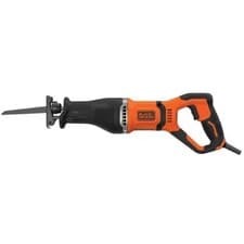 Image of Black+Decker 750W Corded Reciprocating Saw/Branch Holder and 2x Blades BES301Q-G
