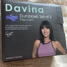 Image of Davina McCall High Quality Dumbbells Purple Set Of 2 each weight 2 kg NEW