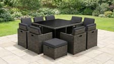 Image of Rattan Garden Furniture Cushion Set Seat Back Replacement Outdoor Sofa Pads