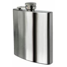 Image of Excellent Quality Hip Flask Brushed Stainless Steel UK Stock Brand New Xmas Gift