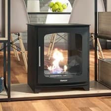 Image of Henley Hazelwood Double Sided Bio Fire Stove