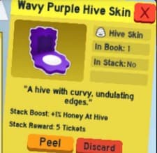 Image of Bee Swarm Simulator Wavy Purple Hive Skin
