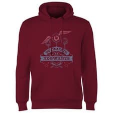 Image of Official Harry Potter Quidditch at Hogwarts Adults Hoodie Burgundy