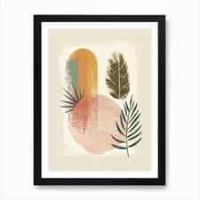 Image of The Flow Of Design Mid Century Styl Framed Wall Art Poster Canvas Print Picture