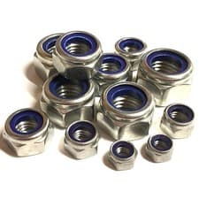 Image of M2 M3 M4 M5 M6 M8 M10 M12 M16 to M36 Nyloc Nuts T Type Nylock A2 Stainless Steel
