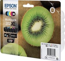 Image of Genuine Original Epson 202XL 5-Colour Ink Cartridge Kiwi Multipack - Dec 2027