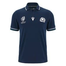 Image of Men's Home Rugby Shirt Navy 2023 Scotland RWC Sport Classic Tackle Jersey Top