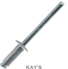 Image of POP RIVETS DOME HEAD OPEN END BLIND A2 STAINLESS STEEL 3mm 3.2mm 4mm 4.8mm 5mm