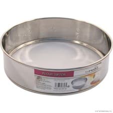 Image of 20cm Round Flour Sifter Shaker Stainless Steel Mesh Cake Flour Sieve New