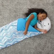 Image of Happy Nappers Sleeping Bag - White Seal - Medium - Age 3-6 Years