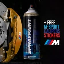 Image of BMW Brake Caliper Paint Aerosol Spray Heat Resistance + Free Stickers
