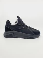 Image of NEW LAVAIR Creator Triple Black Lace Up Sneakers Trainers UK 7