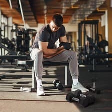 Image of Rubber Dumbbell Set of 3 Pairs Sports Hex Weight Sets Home Gym Fitness 5/6/8 kg