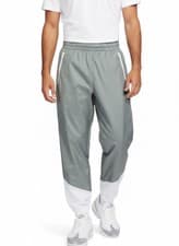 Image of Nike Mens Sportswear Track Pants Gray White Full Zip Ankle M DX0653 084