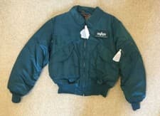 Image of Alpha Industries Men’s MA2 45/P Flight Jacket USA Petrol Blue - Size M - BNWT
