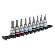 Image of Sealey AK6251 Premier Platinum TRX-Star* Socket Bit Set 3/8"Sq Drive 9pc