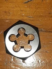 Image of BSP BSPT 1/8" 1/4" 3/8" 1/2" 3/4" 1 1/4" RH British Pipe HSS hex hexagon Die nut