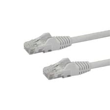 Image of StarTech 100ft CAT6 Ethernet Cable - White CAT 6 Gigabit Ethernet Wire -250MH...