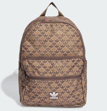 Image of Adidas Monogram Backpack Originals Lifestyle Rucksack Brown 20.5L IU0010 NEW