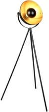 Image of Retro Studio Floor Lamp - Vintage Black Gold with Ø 34 cm Lampshade, Max. 60W,