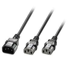 Image of Lindy 1m IEC Splitter Cable IEC C14 to 2 x IEC C13