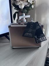 Image of Technic Beauty Case Silver and Rose Gold Filled with Makeup- New Unused