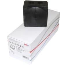 Image of Box of 5 Wiska 308/5/S Black IP66 Weatherproof Combi Junction Boxes c/w Wago