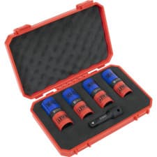 Image of Sealey 5 Piece 1/2" Drive Double Ended Alloy Wheel Impact Socket Set
