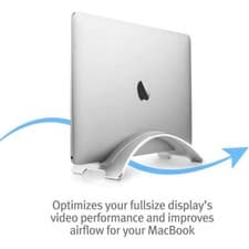 Image of Twelve South BookArc Vertical Desktop Stand For 13" MacBook Laptop Silver 248220
