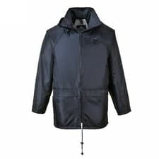 Image of Classic Rain Jacket Waterproof Lightweight Windproof Hooded Workwear for Outdoor