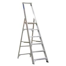 Image of Sealey Industrial Step Ladder Aluminium 6 Steps 150kg Capacity 2.8m Height AXL6