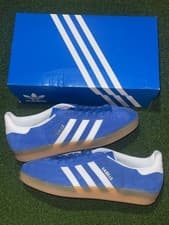Image of Adidas Gazelle Indoor ‘Blue/White/Gum’Trainers UK 10 Brand New JI2061