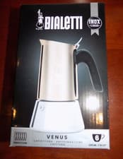 Image of BIALETTI VENUS 6 CUP CAFFETIERA ROSE GOLD STOVE TOP EXPRESSO COFFEE MAKER