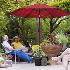 Image of 2.6M Garden Parasol Umbrella with Aluminium Pole, Tilt, Crank