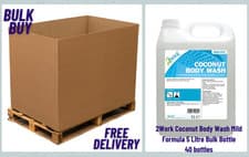 Image of 2Work Coconut Body Wash  Mild Formula 5L Bulk Bottle–40 bottles Bulk Buy Job Lot