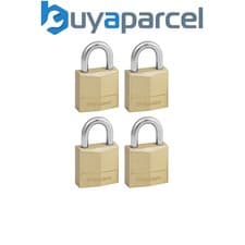 Image of Master Lock 120EURQNOP Solid Brass 20mm Padlock 3-Pin - Keyed Alike x 4 MLK120Q