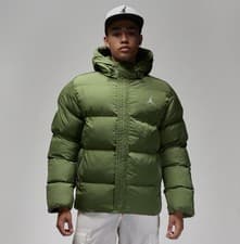 Image of Jordan Essentials Puffer Jacket in Sky J & Light Olive Size Small