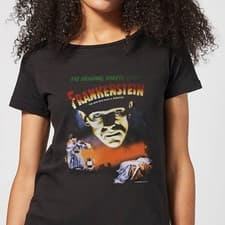 Image of Universal Monsters Frankenstein - Vintage Poster Womens T-Shirt | Black