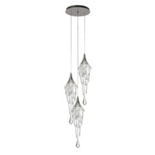Image of Visconte Efendee Ceiling Pendant Cluster Crystal Effect 3 Light - Polish Chrome