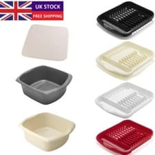 Image of Addis Washing Up Bowl & Dish Drainer Rack Large, Durable, Kitchen Sink Organizer