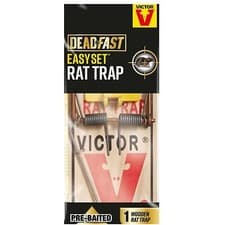 Image of DeadFast Victor Quality Pre-Baited Easy Set Large Wooden Single Use Rat Trap