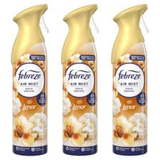 Image of 3 x Febreze Air Mist Freshener Spray Gold Orchid 185ml Safe for Use Around Home